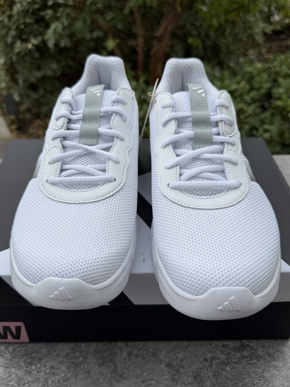 ADIDAS Cloudfoam Flex Laces Shoes Sneaker Women's Sz 10 White Wide Fit Width NWT